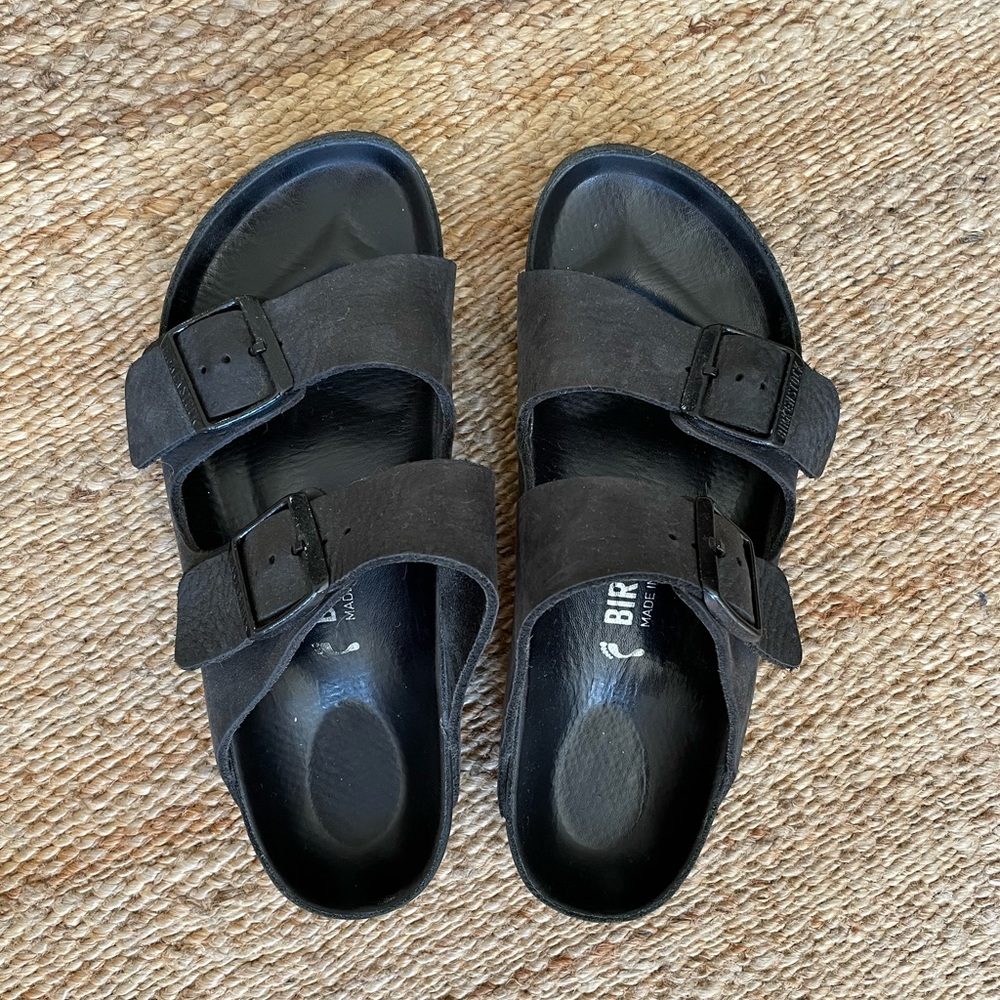 Birkenstock Natural Leather Arizona all black